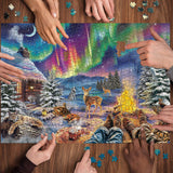 Northern Lights Cabin Jigsaw Puzzles 1000 Pieces