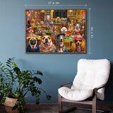 Colorful Paws Café Jigsaw Puzzle 1000 Pieces