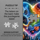 Neon Heart Trails Jigsaw Puzzle 1000 Pieces