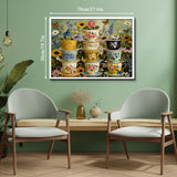 Floral Teacup Garden Jigsaw Puzzle 1000 Pieces