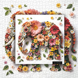 Wildflower Elephant Jigsaw Puzzle 1000 Pieces