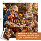 Chess with Kitty Jigsaw Puzzle 1000 Pieces