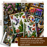 Springtime Hummingbird Palette Jigsaw Puzzle 1000 Pieces