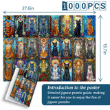 Glass Cat Jigsaw Puzzle 1000 Pieces