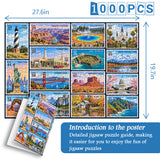 America in Stamps Jigsaw Puzzle 1000 Pieces