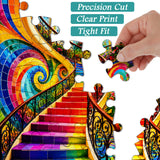 Rainbow Spiral Staircase Jigsaw Puzzle 1000 Pieces