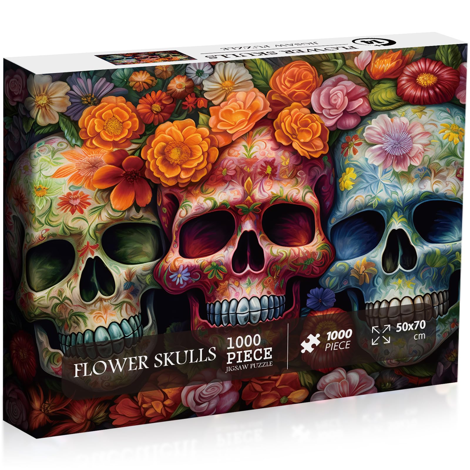 Jigsaw Puzzle SKULLS & FLOWERS 3セット