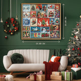 Christmas stamps Advent Calendar Jigsaw Puzzle  1000 Pieces