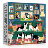 Cute Puppy's Lounge Jigsaw Puzzle 1000 Pieces