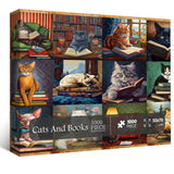 Cats Books Jigsaw Puzzle 1000 Pieces
