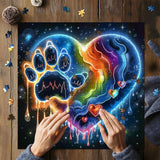 Neon Heart Trails Jigsaw Puzzle 1000 Pieces