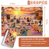 Sunset Meowga Jigsaw Puzzle 1000 Pieces
