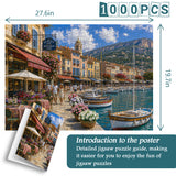 Flower Harbour Street Jigsaw Puzzle 1000 Pieces