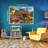 Vintage Motor Town Jigsaw Puzzle 1000 Pieces