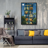 Nightlife In The Building Jigsaw Puzzle 1000 Pieces