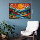 Quilled Mountain Sunset Jigsaw Puzzle 1000 Pieces