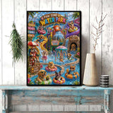 Cute Pet Water Park Jigsaw Puzzle 1000 Pieces