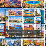America in Stamps Jigsaw Puzzle 1000 Pieces