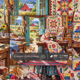 Country Quilt Cottage Jigsaw Puzzle 1000 Pieces