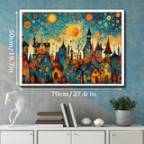 Starry Whimsical Town Jigsaw Puzzle 1000 Pieces