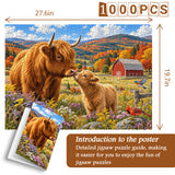 Highland Cow Love Jigsaw Puzzle 1000 Pieces