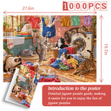 Kitty Laundry Day Jigsaw Puzzle 1000 Pieces