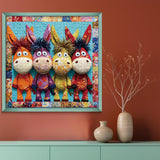 Quilted Donkeys Jigsaw Puzzle 1000 Pieces