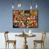 Colorful Paws Café Jigsaw Puzzle 1000 Pieces