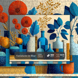Variations in Blue Jigsaw Puzzle 1000 Pieces