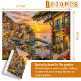 Cinque Terre Sunset Terrace  Jigsaw Puzzle 1000 Pieces