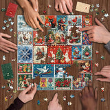 Christmas stamps Advent Calendar Jigsaw Puzzle  1000 Pieces