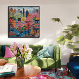 Colorful Street Scene Jigsaw Puzzle 1000 Pieces