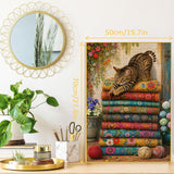 Colorful Cloth and Cat Jigsaw Puzzle 1000 Pieces