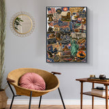 Vintage USA Collage Jigsaw Puzzle 1000 Pieces