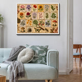 Vintage Botanical Cards Jigsaw Puzzle 1000 Pieces