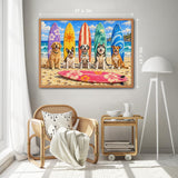 Pups' Surfing Day Jigsaw Puzzle 1000 Pieces