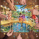 Tea by the Koi Pond Jigsaw Puzzle 1000 Pieces