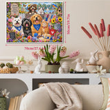Garden Pet Party Jigsaw Puzzle 1000 Pieces