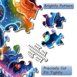 Neon Heart Trails Jigsaw Puzzle 1000 Pieces