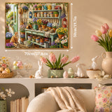 Courtyard Floral Cottage Jigsaw Puzzle 1000 Pieces