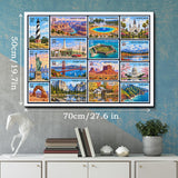 America in Stamps Jigsaw Puzzle 1000 Pieces
