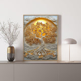 Golden Paper Tree Jigsaw Puzzle 1000 Pieces