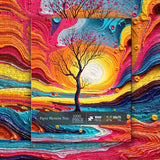Impasto Art Tree Jigsaw Puzzle 1000 Pieces