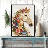 Floral Horse Collage Jigsaw Puzzle 1000 Pieces