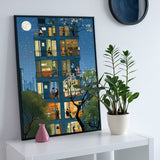 Nightlife In The Building Jigsaw Puzzle 1000 Pieces