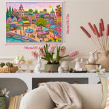 Sunny Flower Harbor Market Jigsaw Puzzle 1000 Pieces