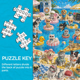 Jolly Splashing Paws Jigsaw Puzzle 1000 Pieces