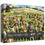 Dogs & Wild Blooms Jigsaw Puzzle 1000 Pieces
