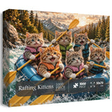 Rafting Kittens Jigsaw Puzzle 1000 Pieces
