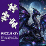 Purple Fantasy Dragon Jigsaw Puzzle 1000 Pieces